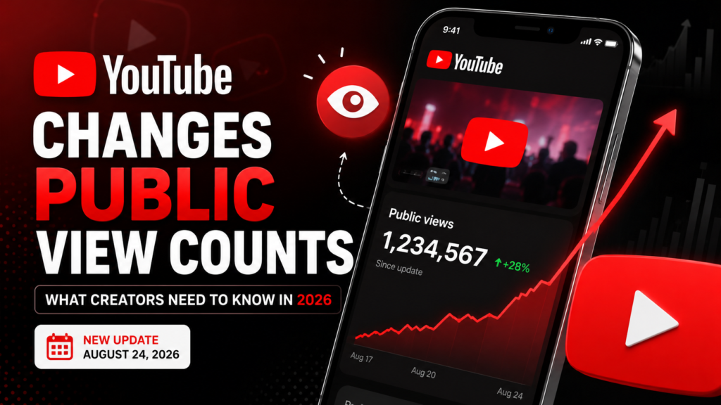 YouTube changes public view counts in 2026