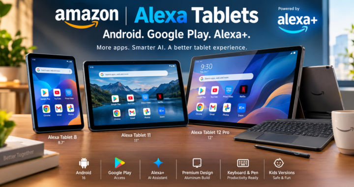 Amazon Alexa tablets with Google Play and Alexa+ AI