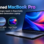 Redesigned MacBook Pro 2026 showing three major reported changes
